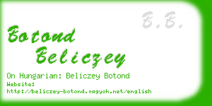 botond beliczey business card